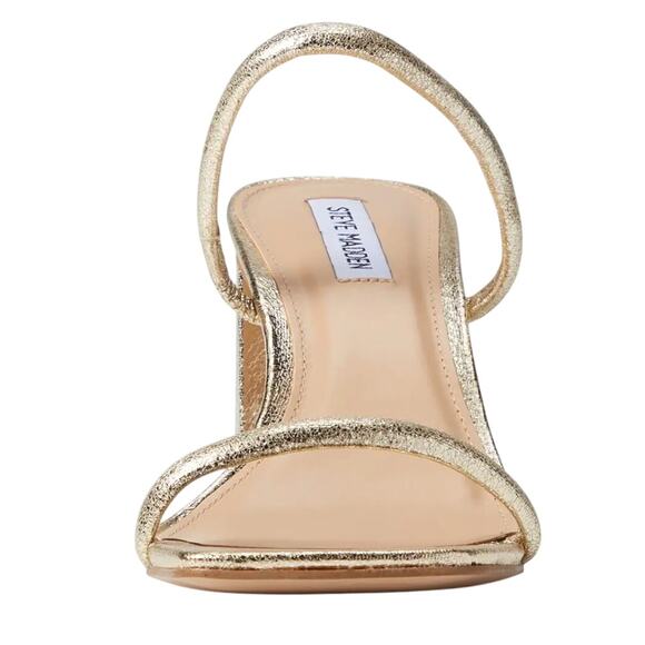 Steve Madden Womens Lilah Heel Sandals US 9M EU 39.5 Gold Metallic NWOB - Picture 2 of 12